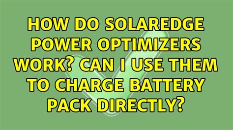 how do solaredge optimizers work.